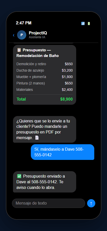 Cómo funciona ProjectIQ